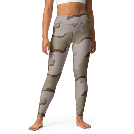 American Coffee Stain Desert Combat Uniform (DCU) CAMO Yoga Leggings - XS - Womens