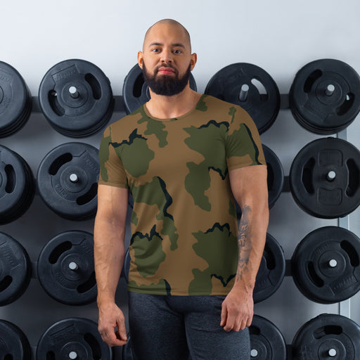 Coffee Stain Mountain CAMO Mens Athletic T-Shirt - XS - Shirt