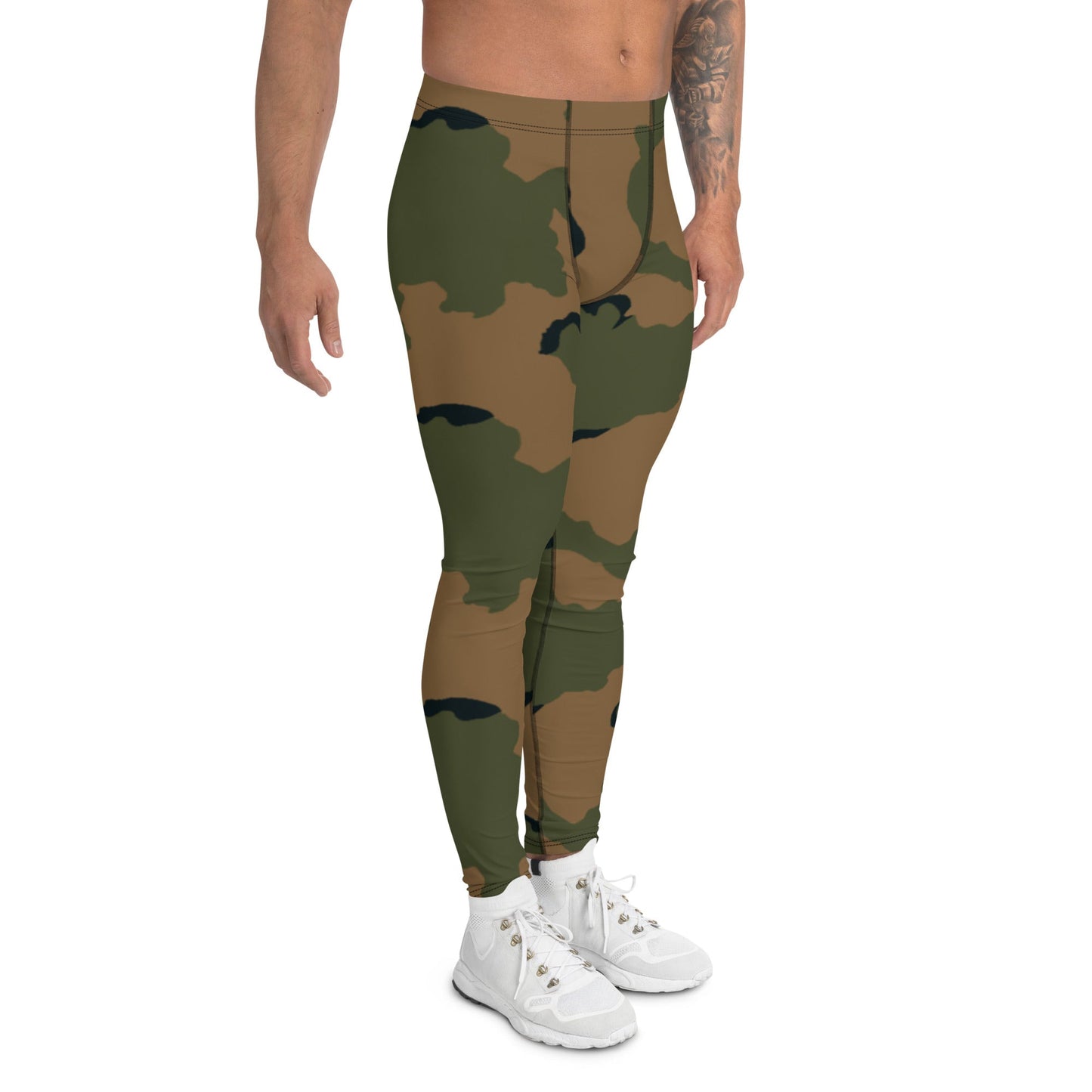 American Coffee Stain Mountain CAMO Mens Leggings