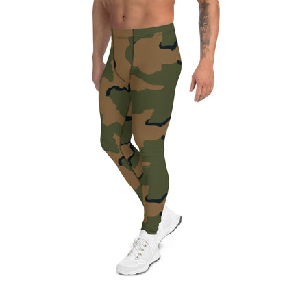 American Coffee Stain Mountain CAMO Mens Leggings