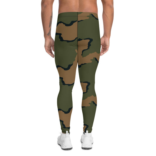 American Coffee Stain Mountain CAMO Mens Leggings