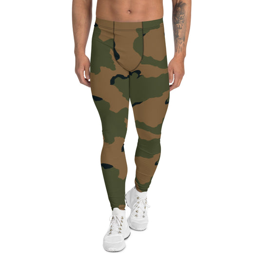 American Coffee Stain Mountain CAMO Mens Leggings - XS