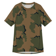 Coffee Stain Mountain CAMO Mens Short-Sleeve Rash Guard - 2XS