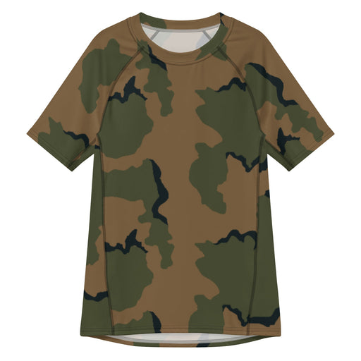 Coffee Stain Mountain CAMO Mens Short-Sleeve Rash Guard - 2XS - SS