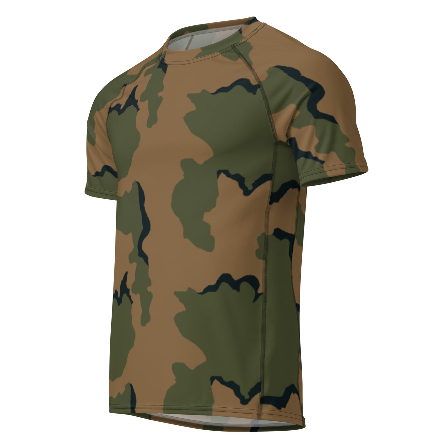 American Coffee Stain Mountain CAMO Mens Short-Sleeve Rash Guard - Short-sleeve Guards