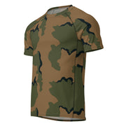 Coffee Stain Mountain CAMO Mens Short-Sleeve Rash Guard