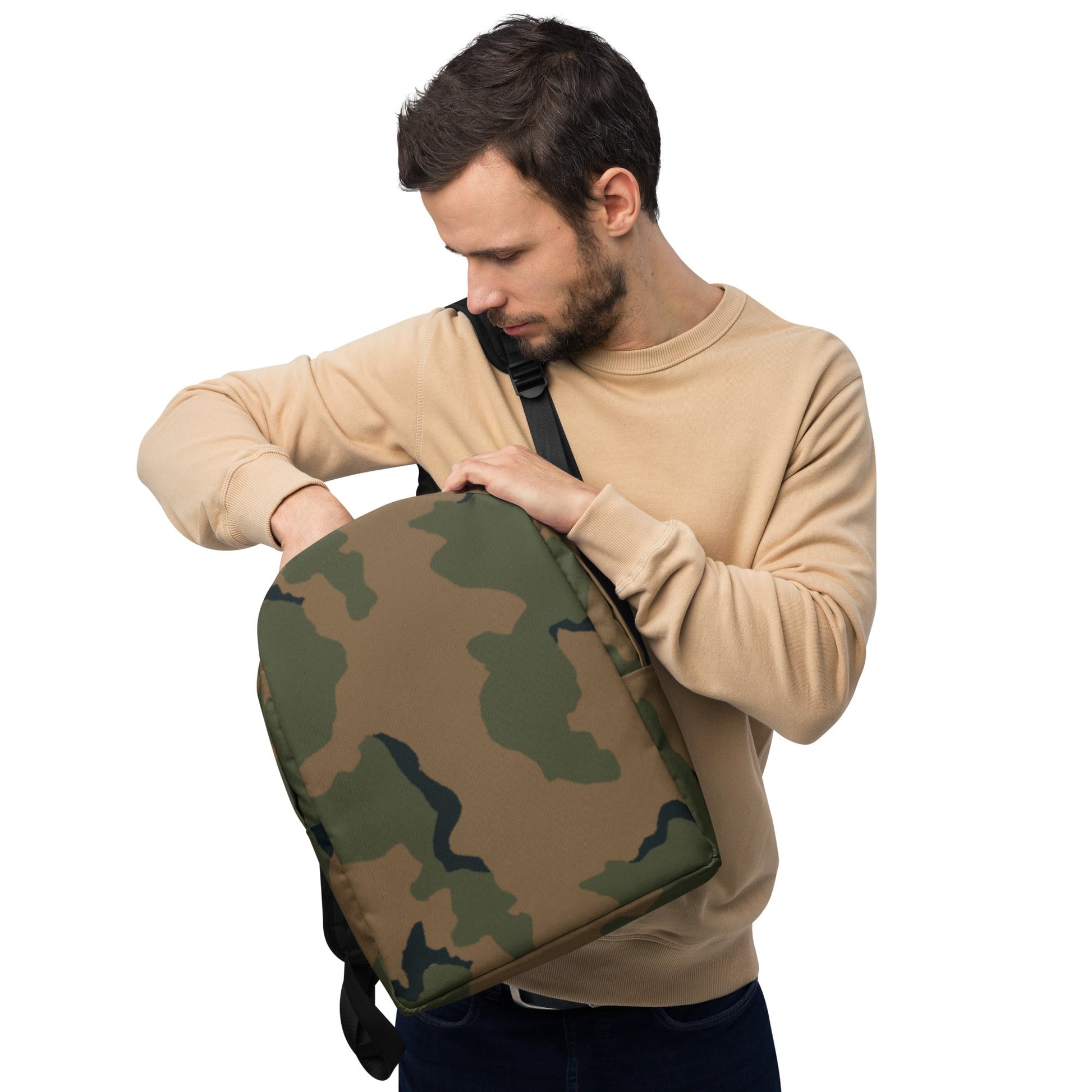 American Coffee Stain Mountain CAMO Minimalist Backpack - Backpacks
