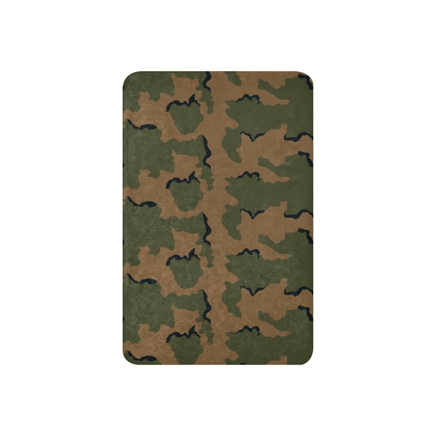 American Coffee Stain Mountain CAMO Sherpa Blanket