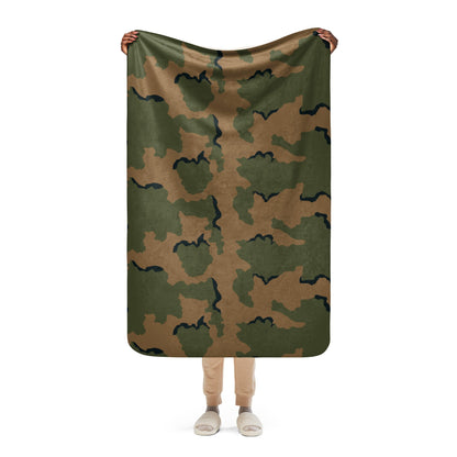 American Coffee Stain Mountain CAMO Sherpa Blanket - 37″×57″