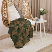 Coffee Stain Mountain CAMO Sherpa Blanket