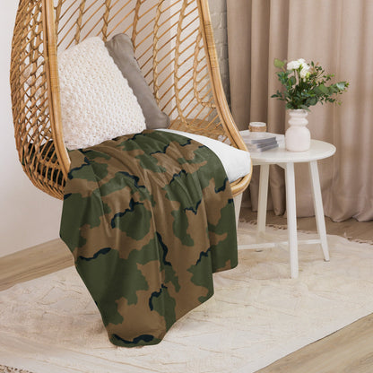 American Coffee Stain Mountain CAMO Sherpa Blanket