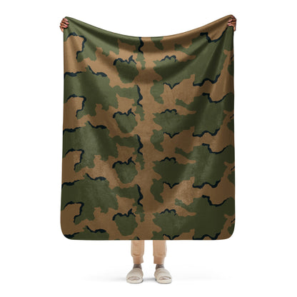 American Coffee Stain Mountain CAMO Sherpa Blanket - 50″×60″