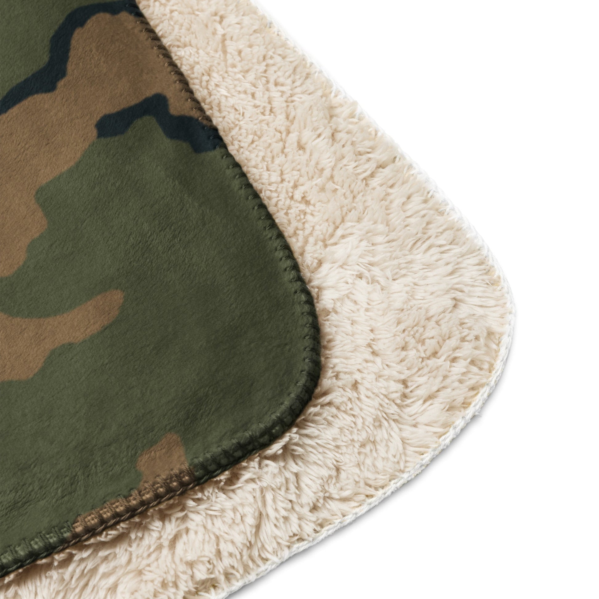 American Coffee Stain Mountain CAMO Sherpa Blanket