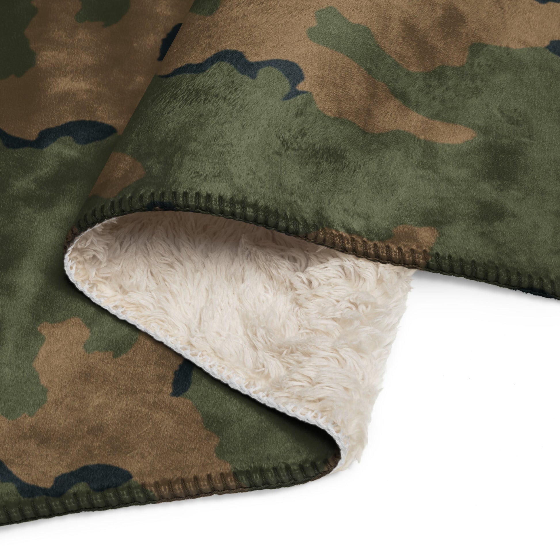 American Coffee Stain Mountain CAMO Sherpa Blanket