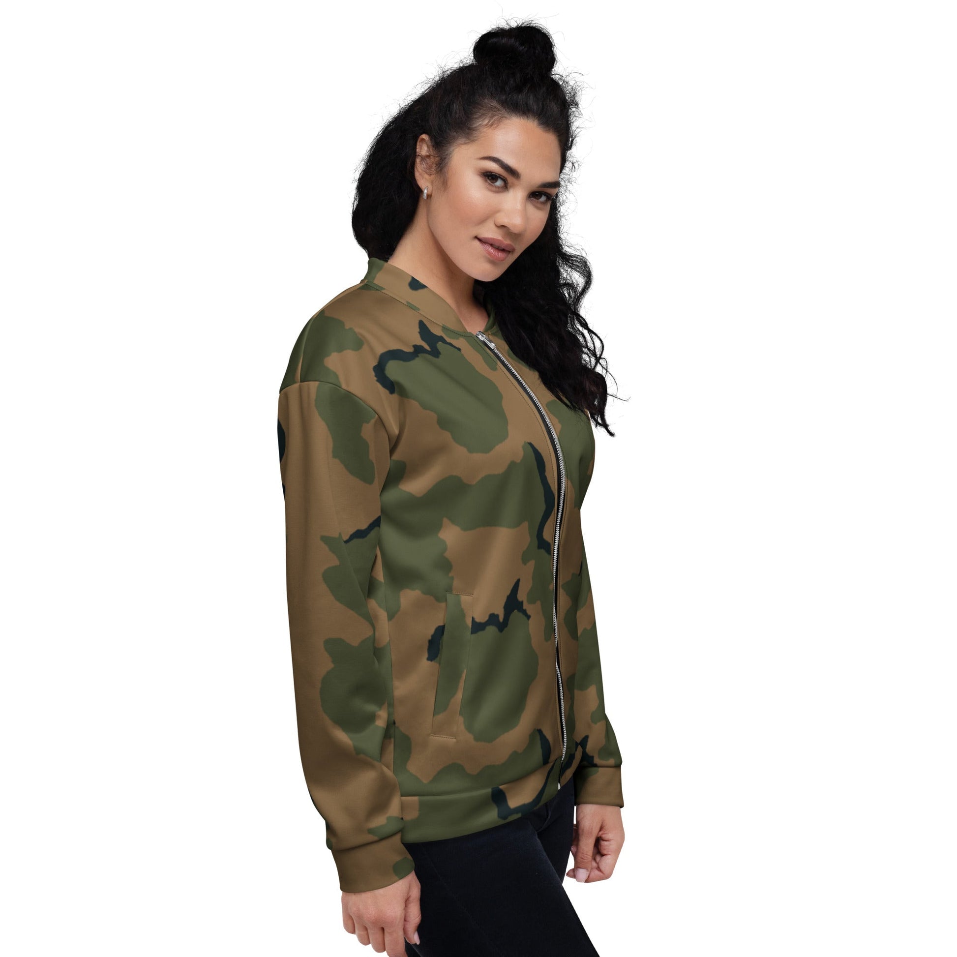 American Coffee Stain Mountain CAMO Unisex Bomber Jacket - Jackets