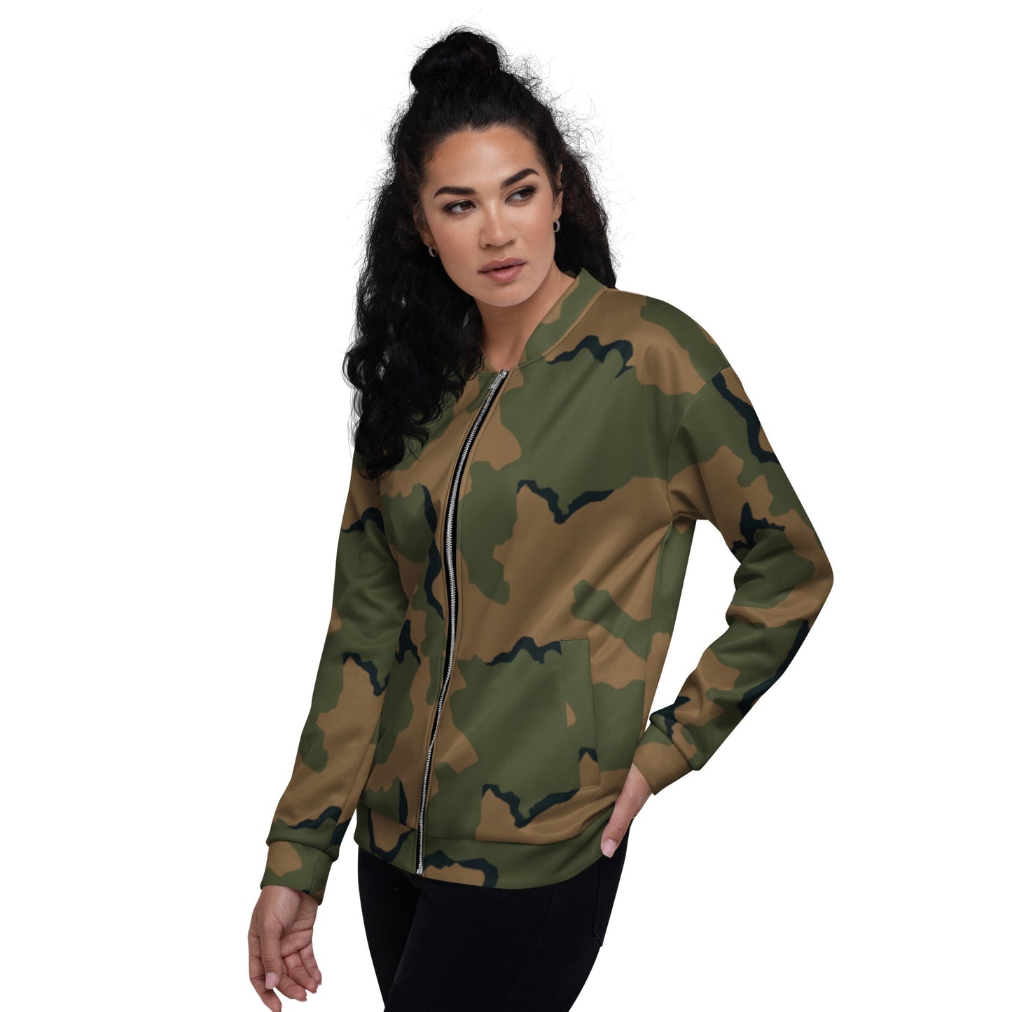 American Coffee Stain Mountain CAMO Unisex Bomber Jacket - Jackets