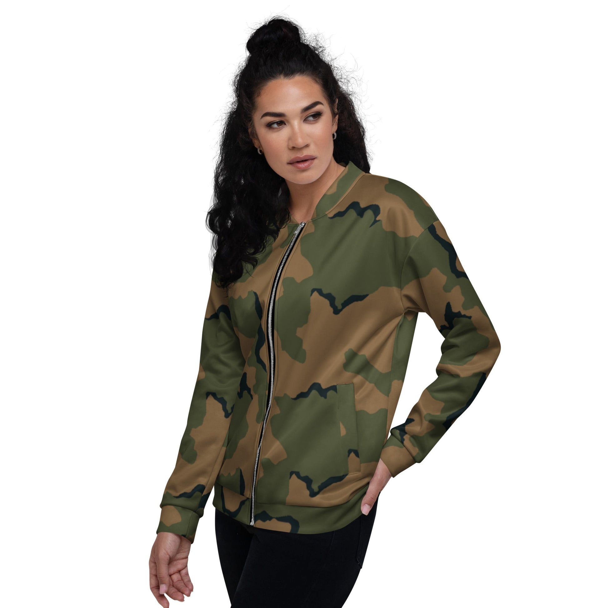 American Coffee Stain Mountain CAMO Unisex Bomber Jacket - Jackets