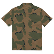 Coffee Stain Mountain CAMO Unisex Short-Sleeve Button Shirt - Button-Up
