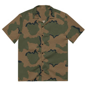 Coffee Stain Mountain CAMO Unisex Short-Sleeve Button Shirt - 2XS - Button-Up