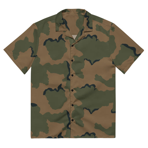 Coffee Stain Mountain CAMO Unisex Short-Sleeve Button Shirt - 2XS - Button-Up