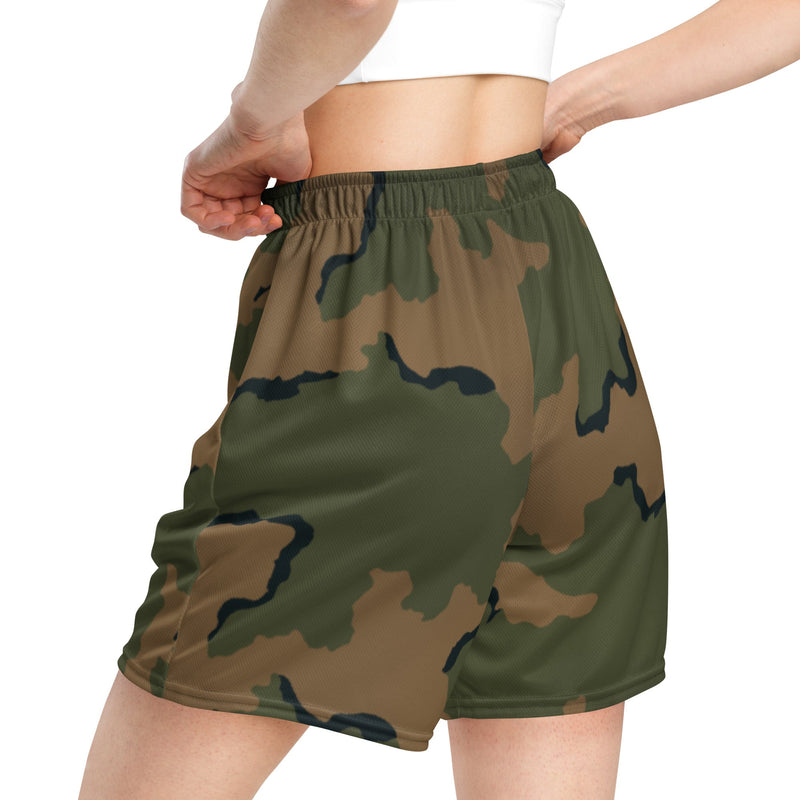 Coffee Stain Mountain CAMO Unisex Mesh Shorts