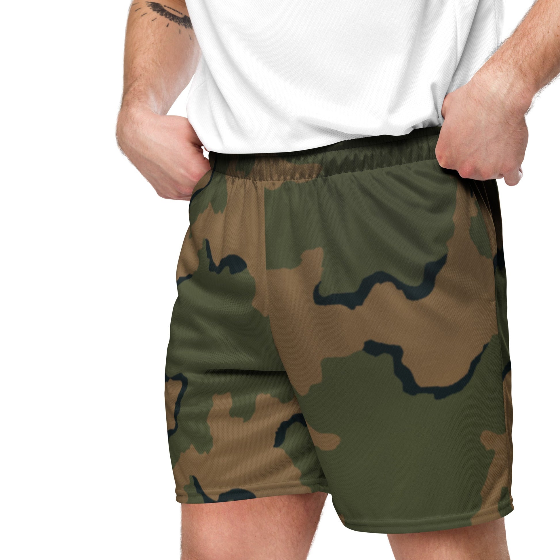 American Coffee Stain Mountain CAMO Unisex mesh shorts - Mesh Shorts