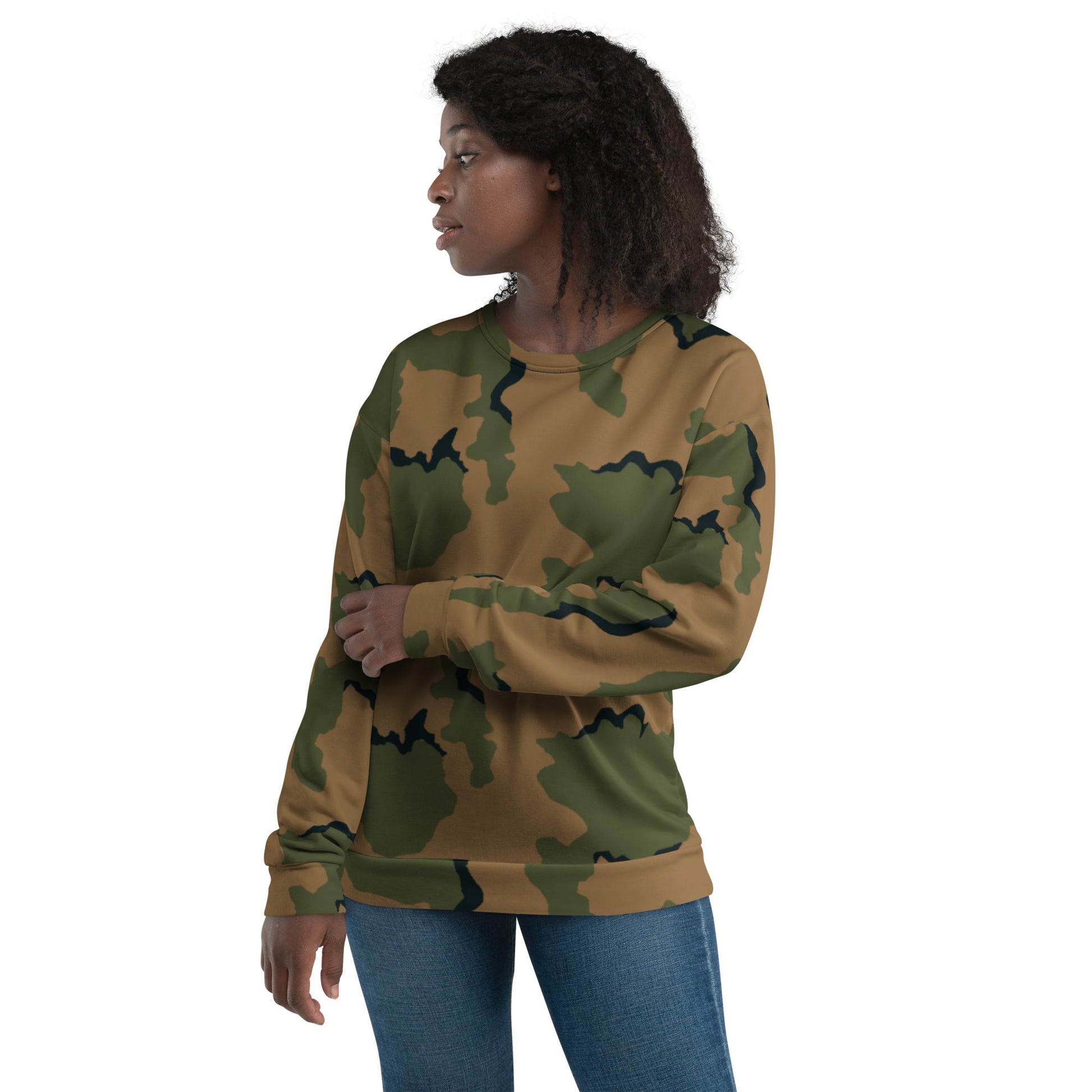 American Coffee Stain Mountain CAMO Unisex Sweatshirt - Sweatshirts