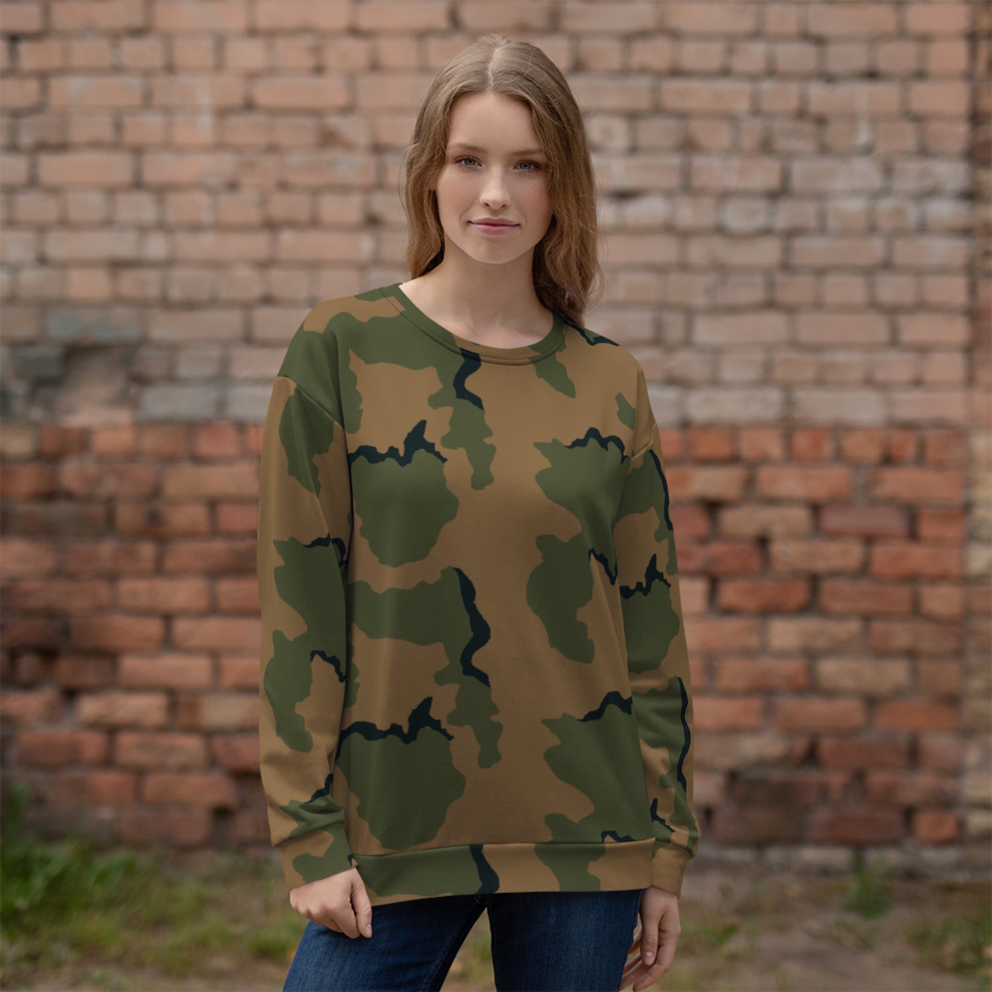 American Coffee Stain Mountain CAMO Unisex Sweatshirt - Sweatshirts