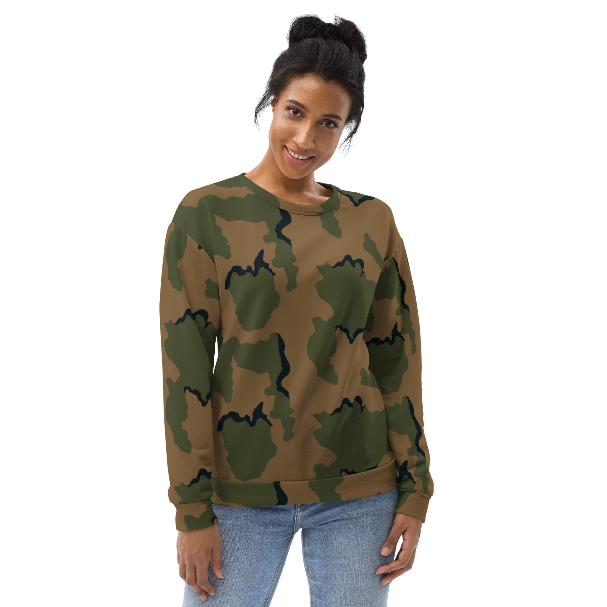 American Coffee Stain Mountain CAMO Unisex Sweatshirt - Sweatshirts