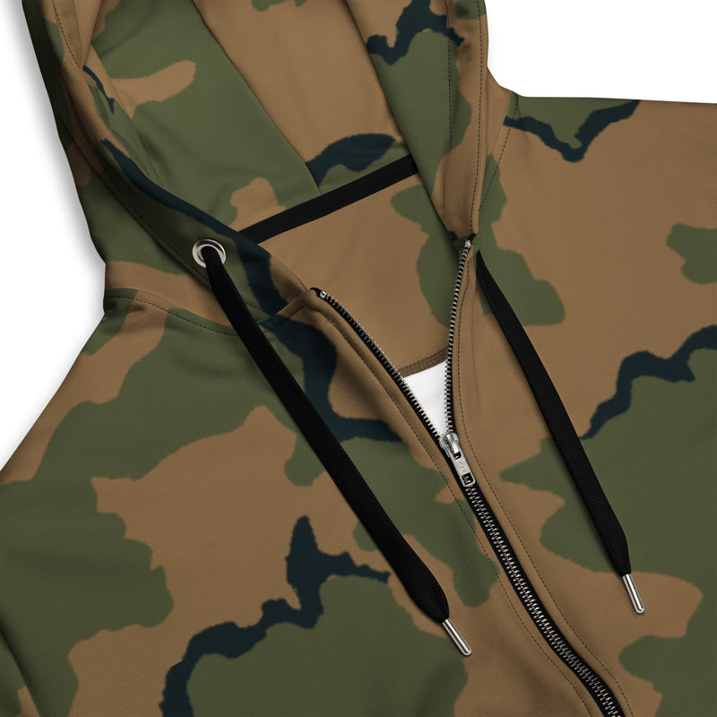 Coffee Stain Mountain CAMO Unisex Zip Hoodie