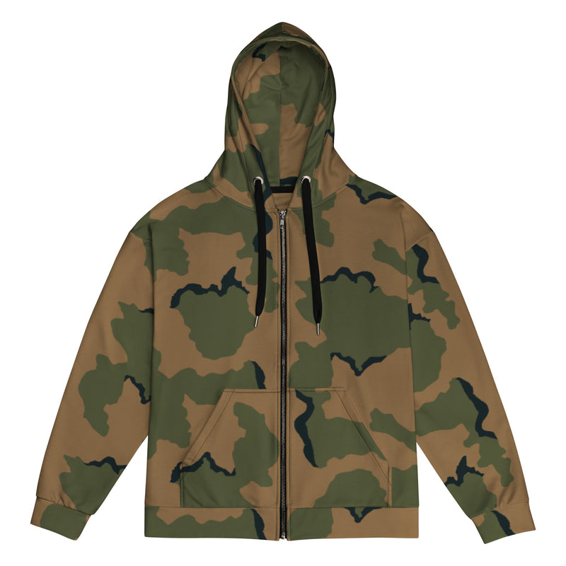 Coffee Stain Mountain CAMO Unisex Zip Hoodie - 2XS