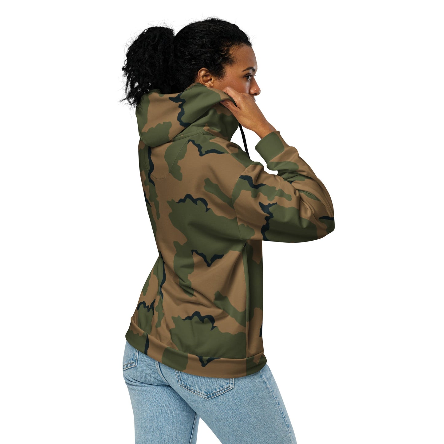 American Coffee Stain Mountain CAMO Unisex zip hoodie - Zip Hoodies