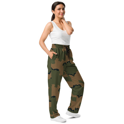 American Coffee Stain Mountain CAMO Wide-leg joggers - Joggers