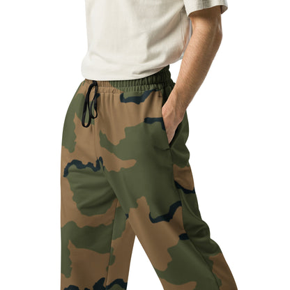 American Coffee Stain Mountain CAMO Wide-leg joggers - Joggers