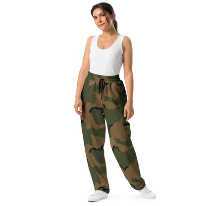 American Coffee Stain Mountain CAMO Wide-leg joggers - Joggers