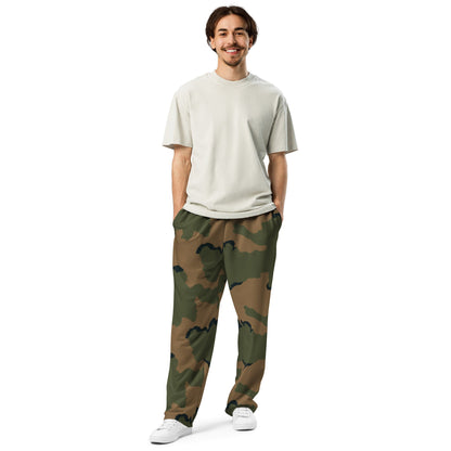 American Coffee Stain Mountain CAMO Wide-leg joggers - Joggers