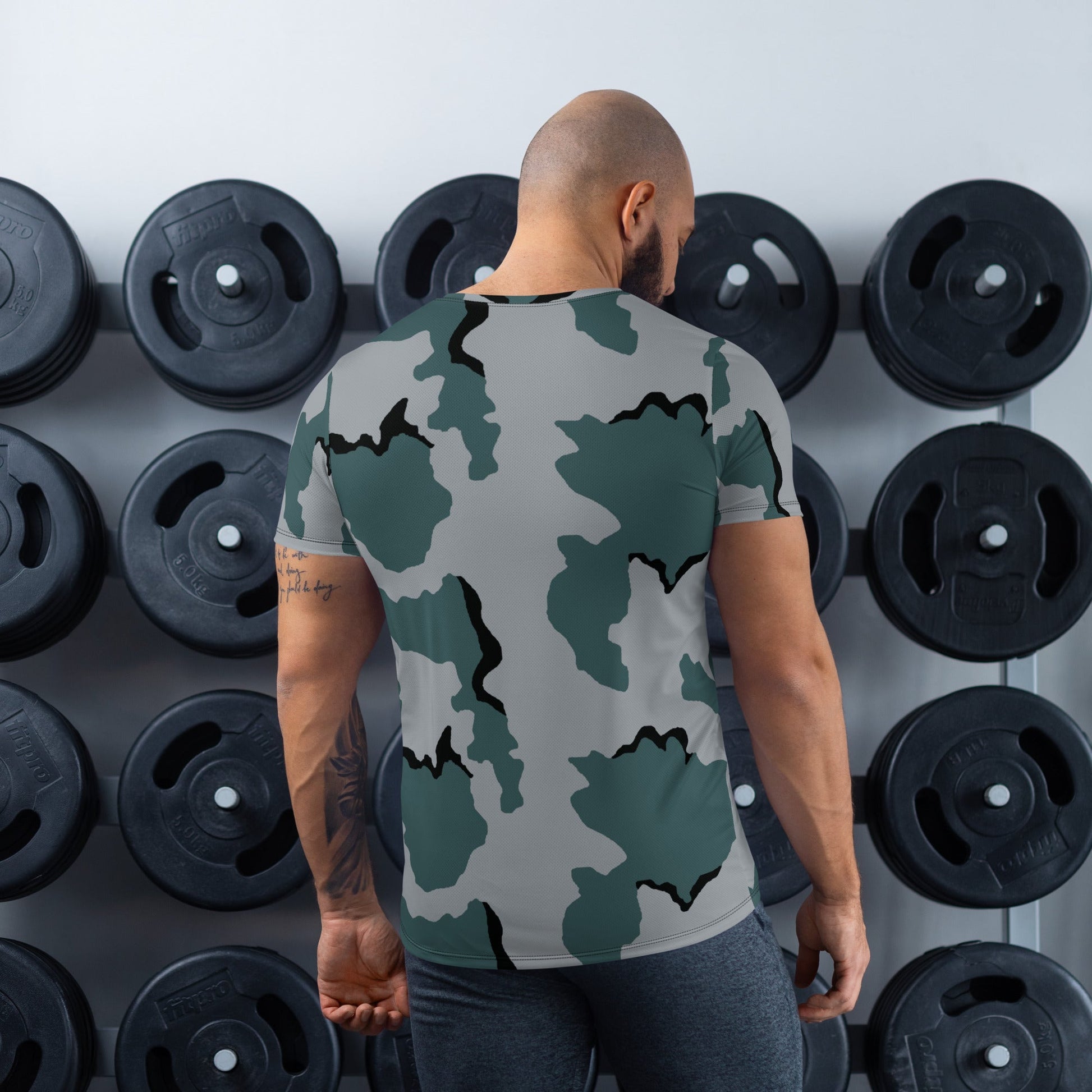 American Coffee Stain Urban CAMO Mens athletic t-shirt - Athletic T-Shirts