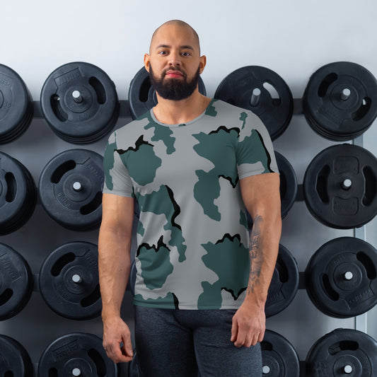 American Coffee Stain Urban CAMO Mens athletic t-shirt - XS - Athletic T-Shirts