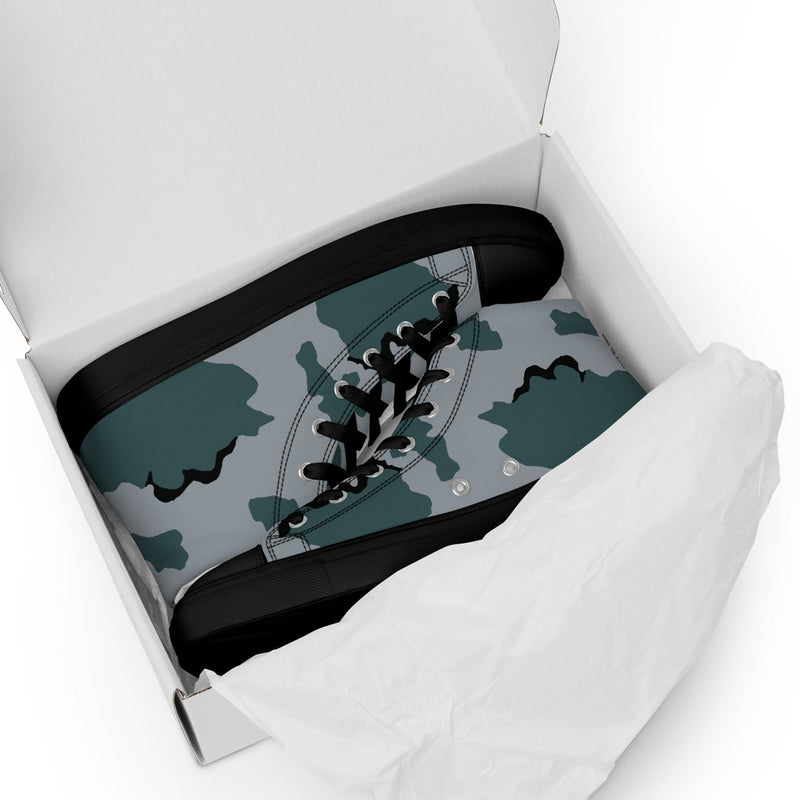 Coffee Stain Urban CAMO Mens High-Top Canvas Shoes