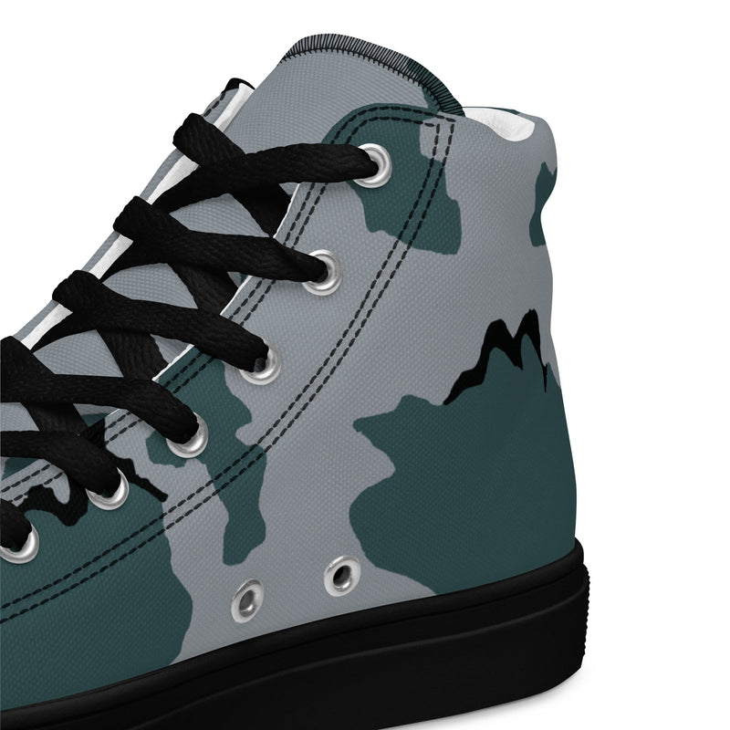 Coffee Stain Urban CAMO Mens High-Top Canvas Shoes