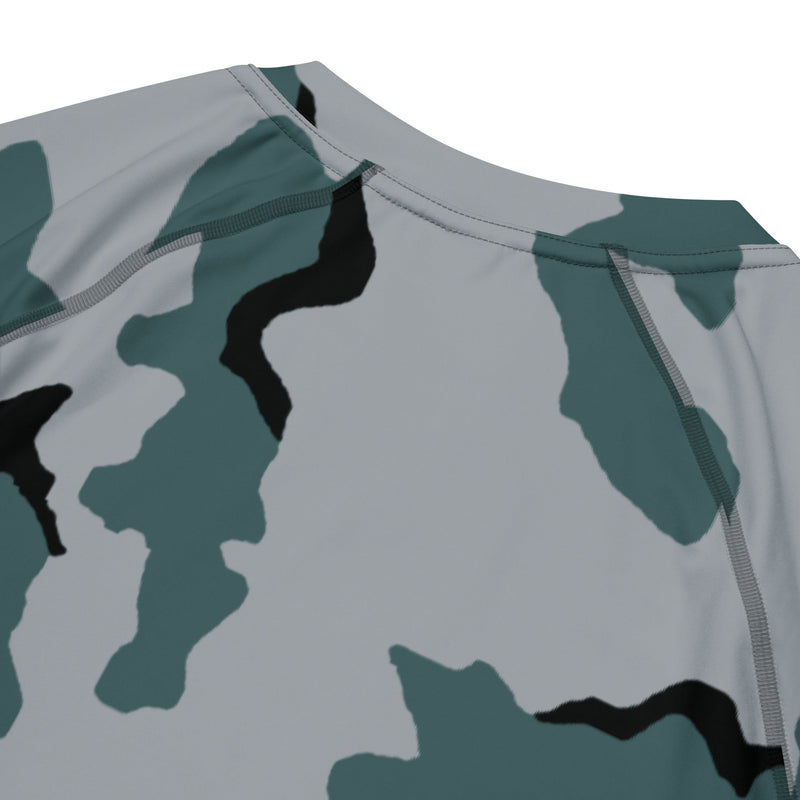 Coffee Stain Urban CAMO Mens Short-Sleeve Rash Guard