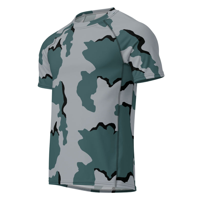 Coffee Stain Urban CAMO Mens Short-Sleeve Rash Guard