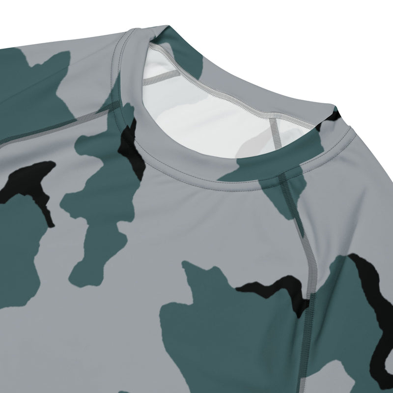 Coffee Stain Urban CAMO Mens Short-Sleeve Rash Guard
