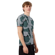 Coffee Stain Urban CAMO Mens Short-Sleeve Rash Guard