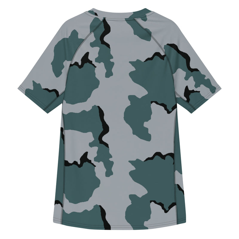 Coffee Stain Urban CAMO Mens Short-Sleeve Rash Guard