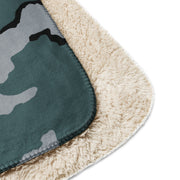 Coffee Stain Urban CAMO Sherpa Blanket