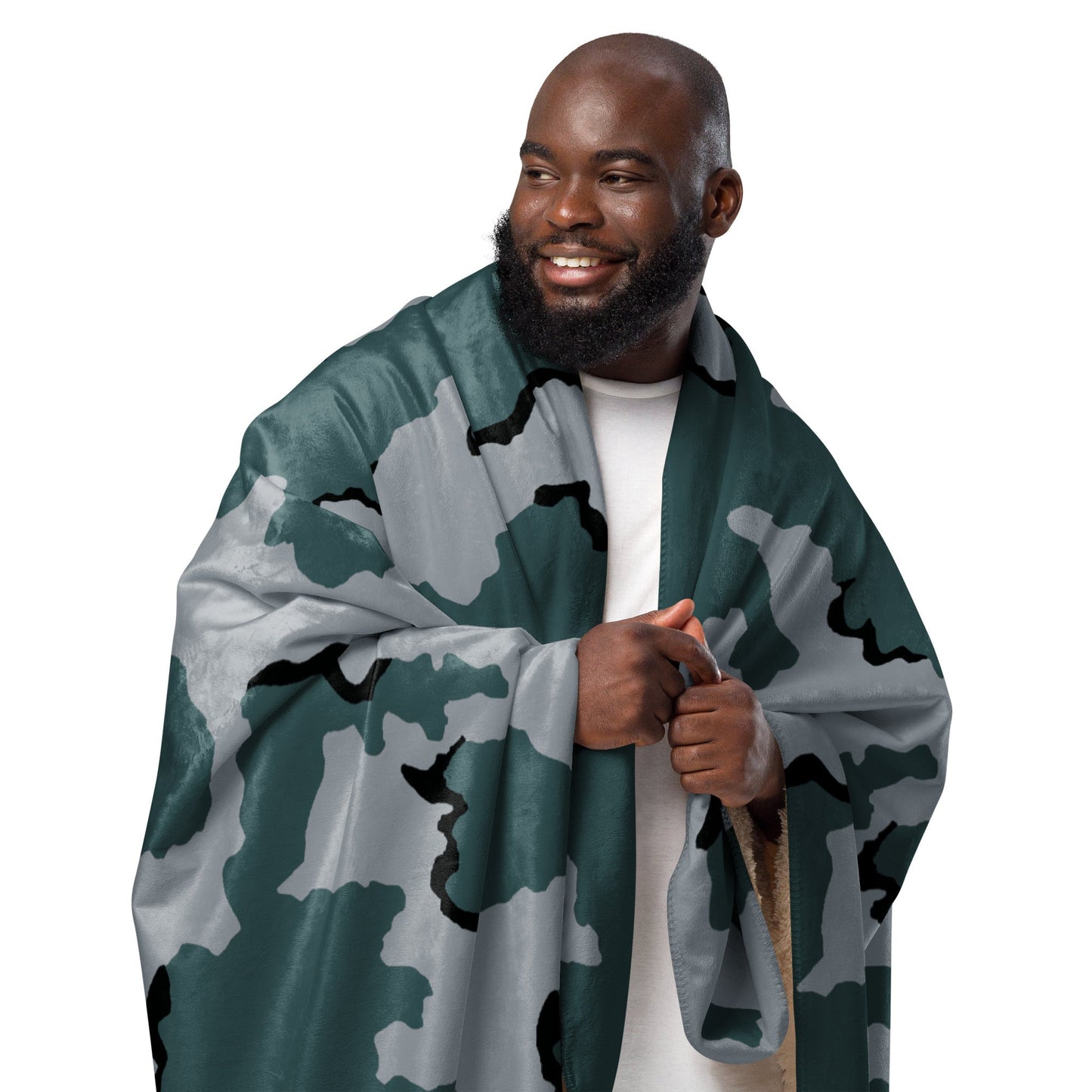 American Coffee Stain Urban CAMO Sherpa blanket - Blankets