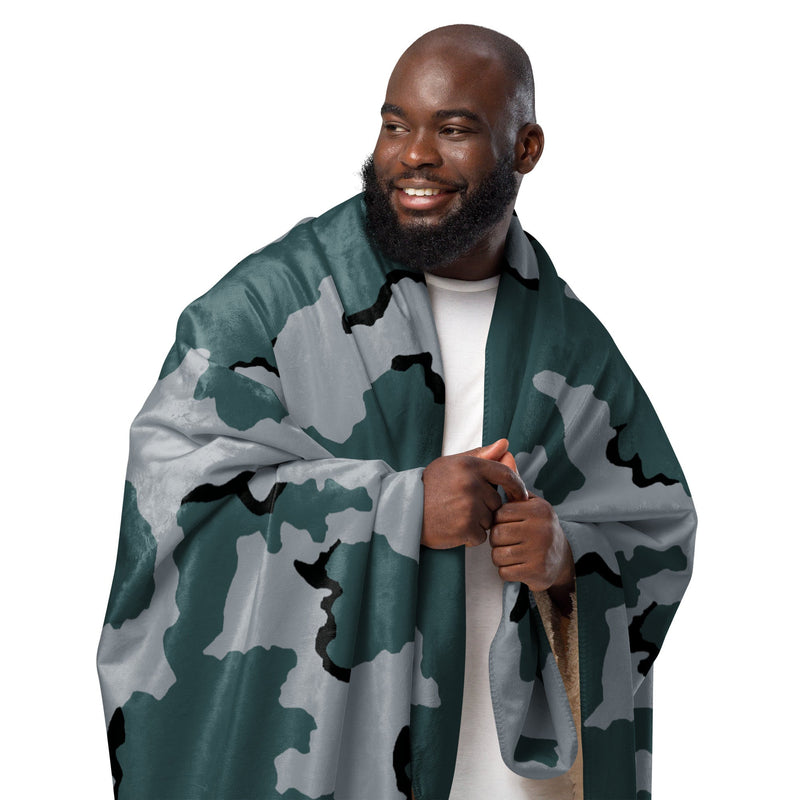 Coffee Stain Urban CAMO Sherpa Blanket