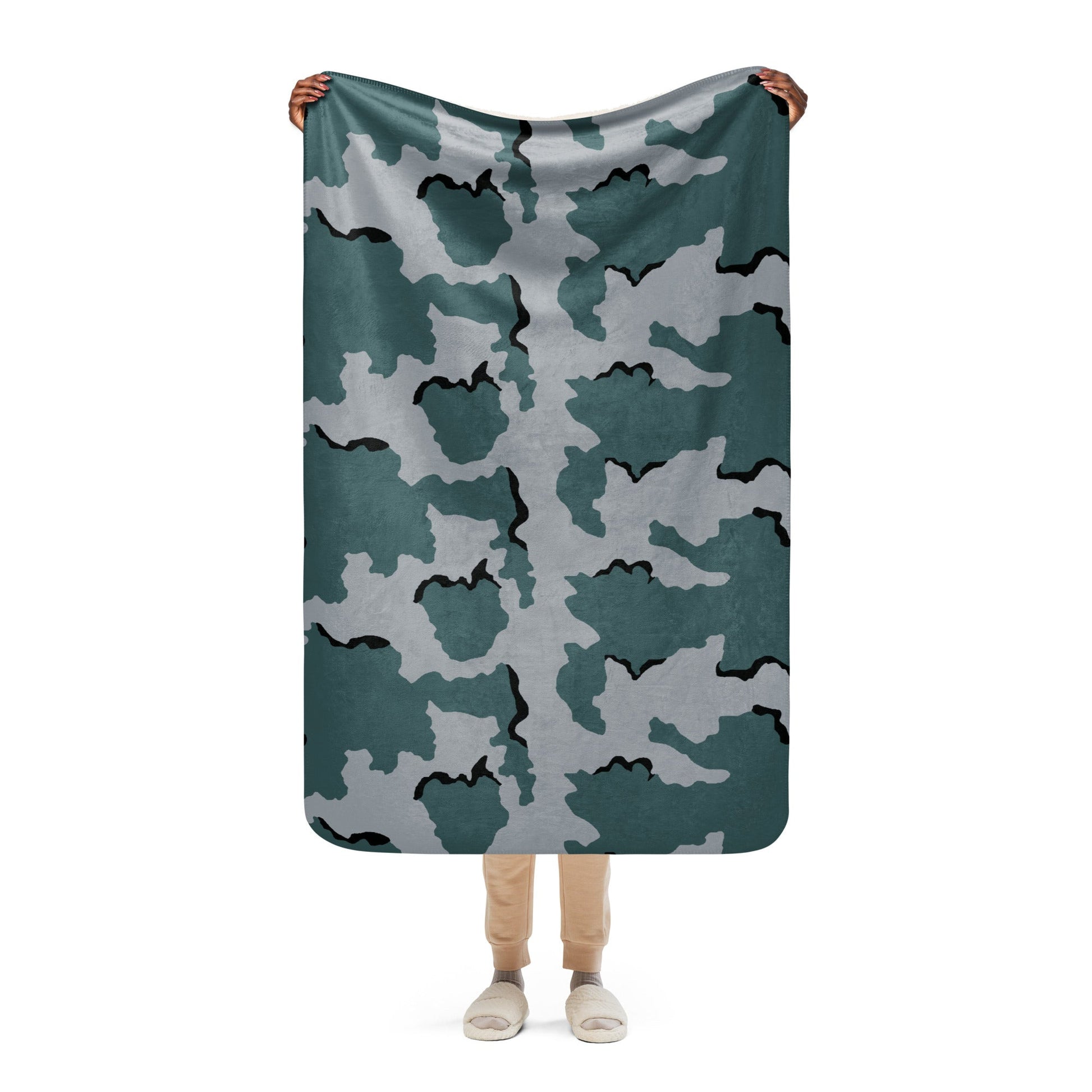 American Coffee Stain Urban CAMO Sherpa blanket - 37″×57″ - Blankets