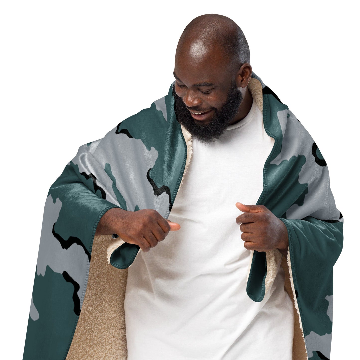 American Coffee Stain Urban CAMO Sherpa blanket - Blankets